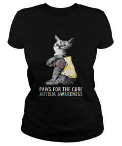 Cat Paws For The Cure Autism Awareness  Classic Ladies