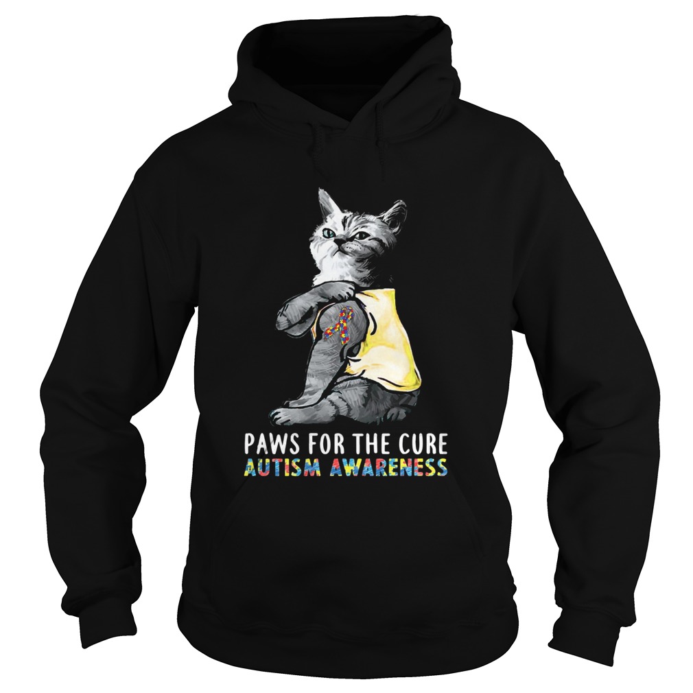 Cat Paws For The Cure Autism Awareness Hoodie