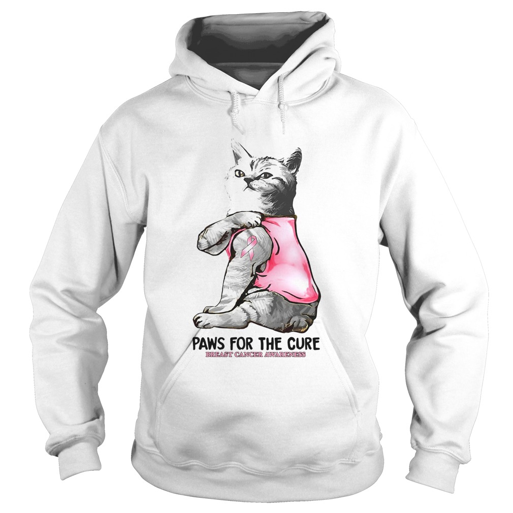 Cat Paws For The Cure Breast Cancer Awareness Hoodie