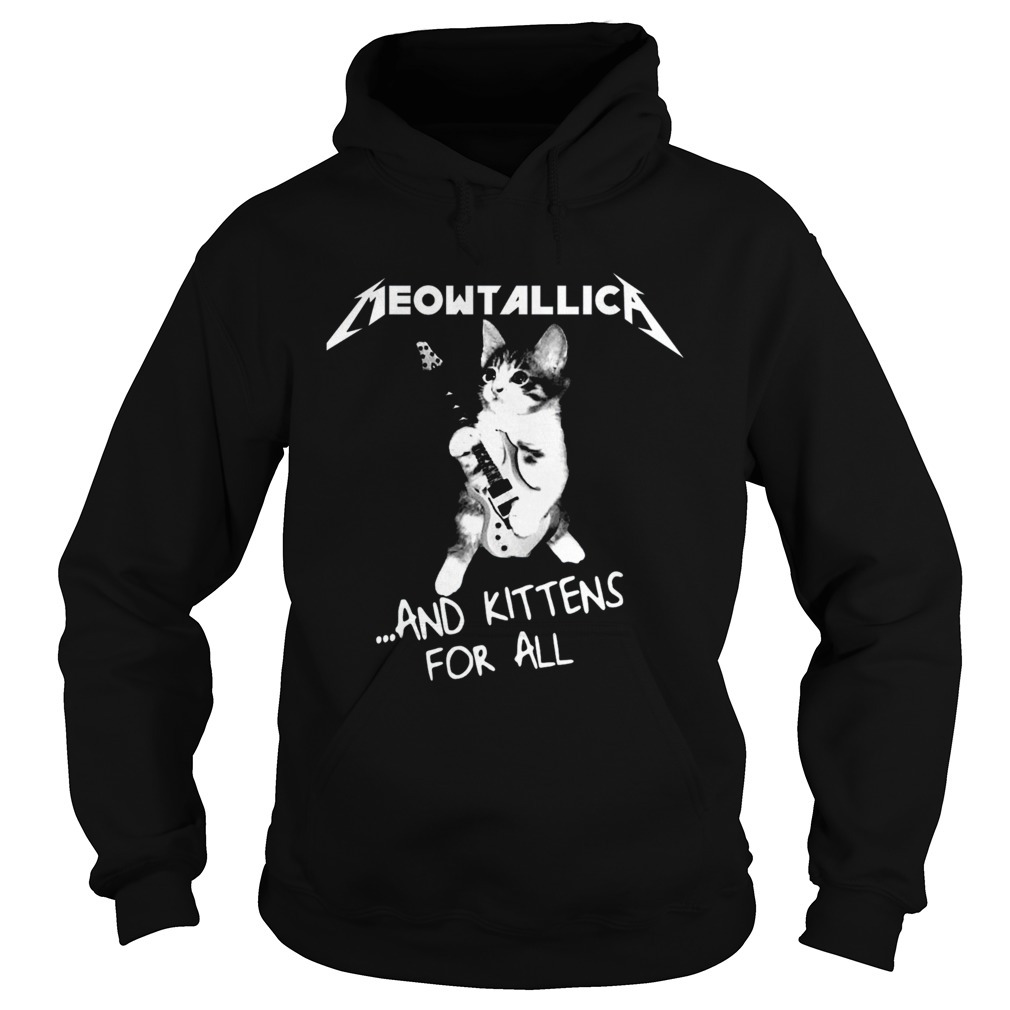 Cat Play Guitar Meowtallica and kittens for all Hoodie