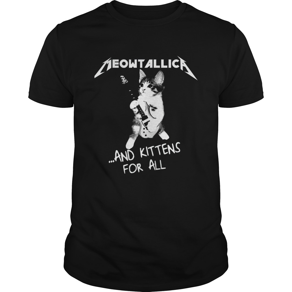 Cat Play Guitar Meowtallica and kittens for all shirt