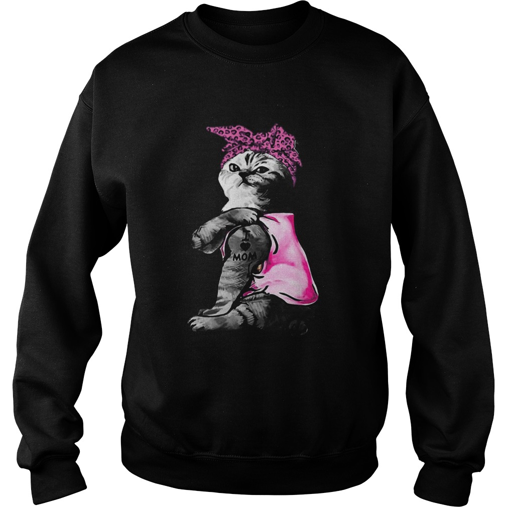 Cat Tattoo I Love Mom Sweatshirt