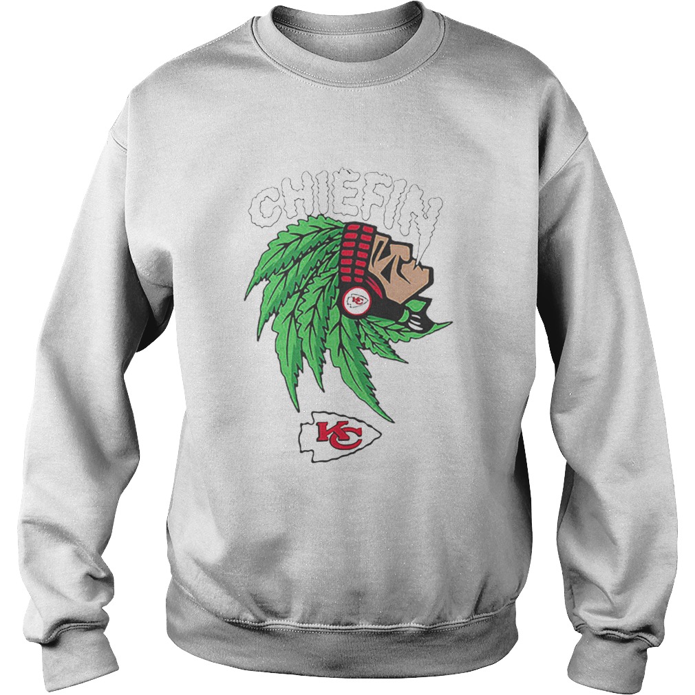 Chiefin weed smoking Indian Kansas City Chiefs Champions Sweatshirt