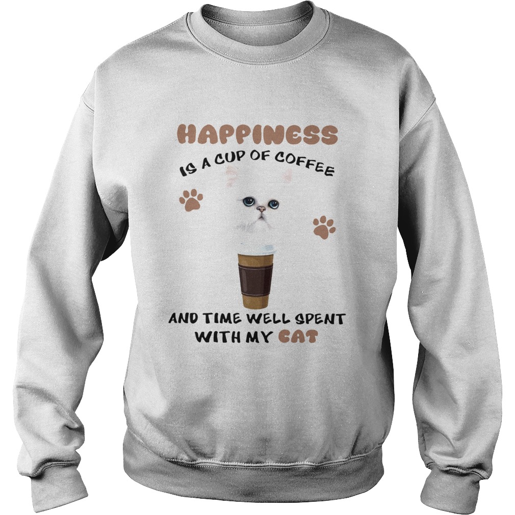 Coffee And Time Well Spent With Cat Sweatshirt