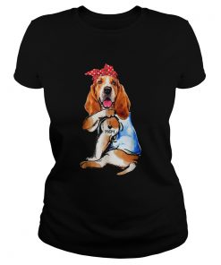 Dog Basset Hound I Love Mom  Classic Ladies