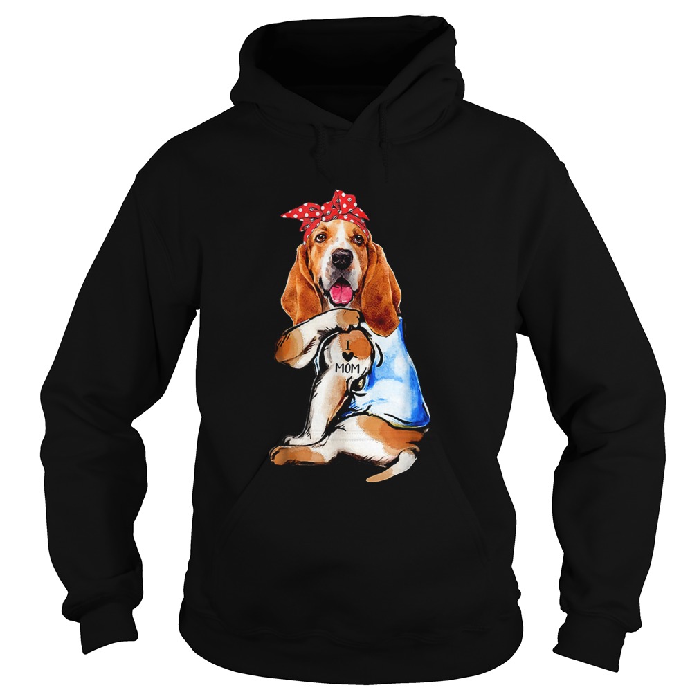 Dog Basset Hound I Love Mom Hoodie