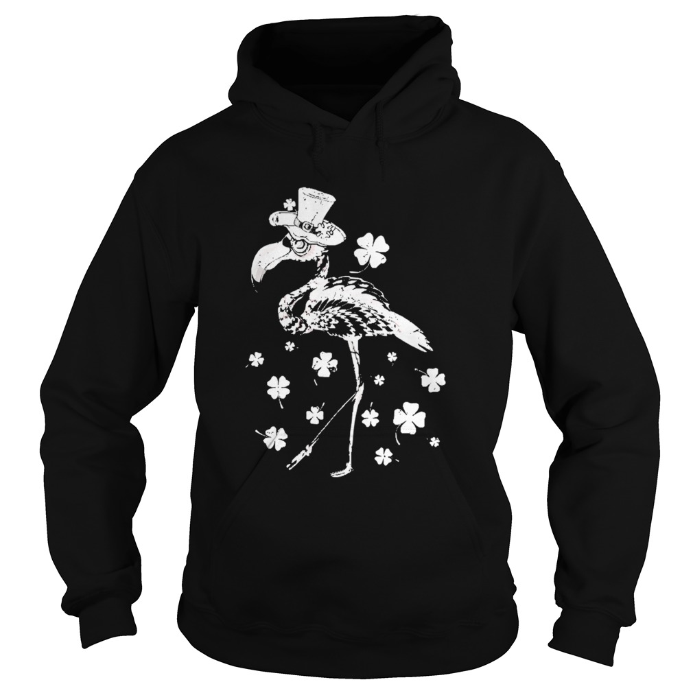 Flamingo Shamrock Green St Patricks Day Hoodie