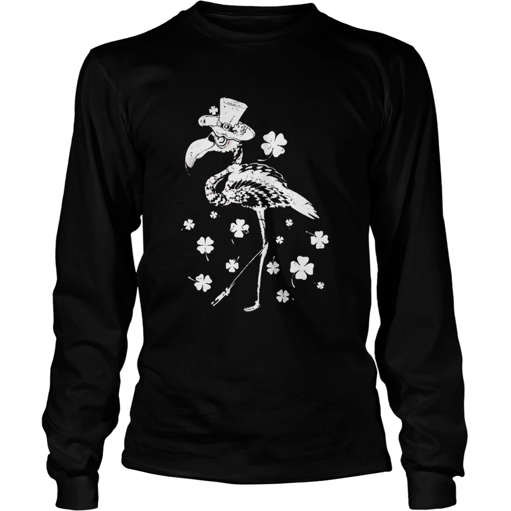 Flamingo Shamrock Green St Patricks Day LongSleeve