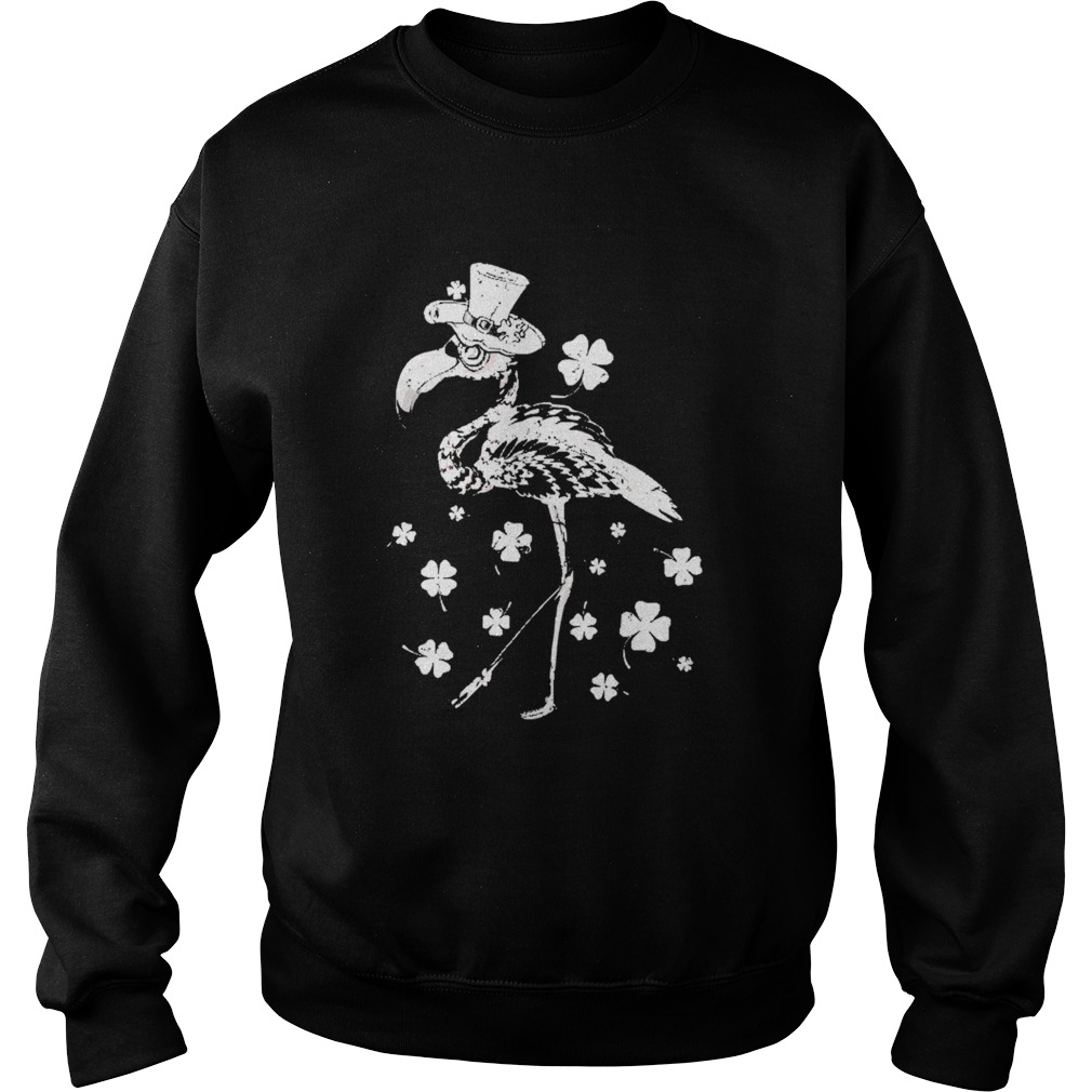 Flamingo Shamrock Green St Patricks Day Sweatshirt