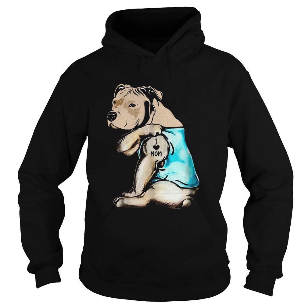 French Bulldog I Love Mom Tattoo Hoodie