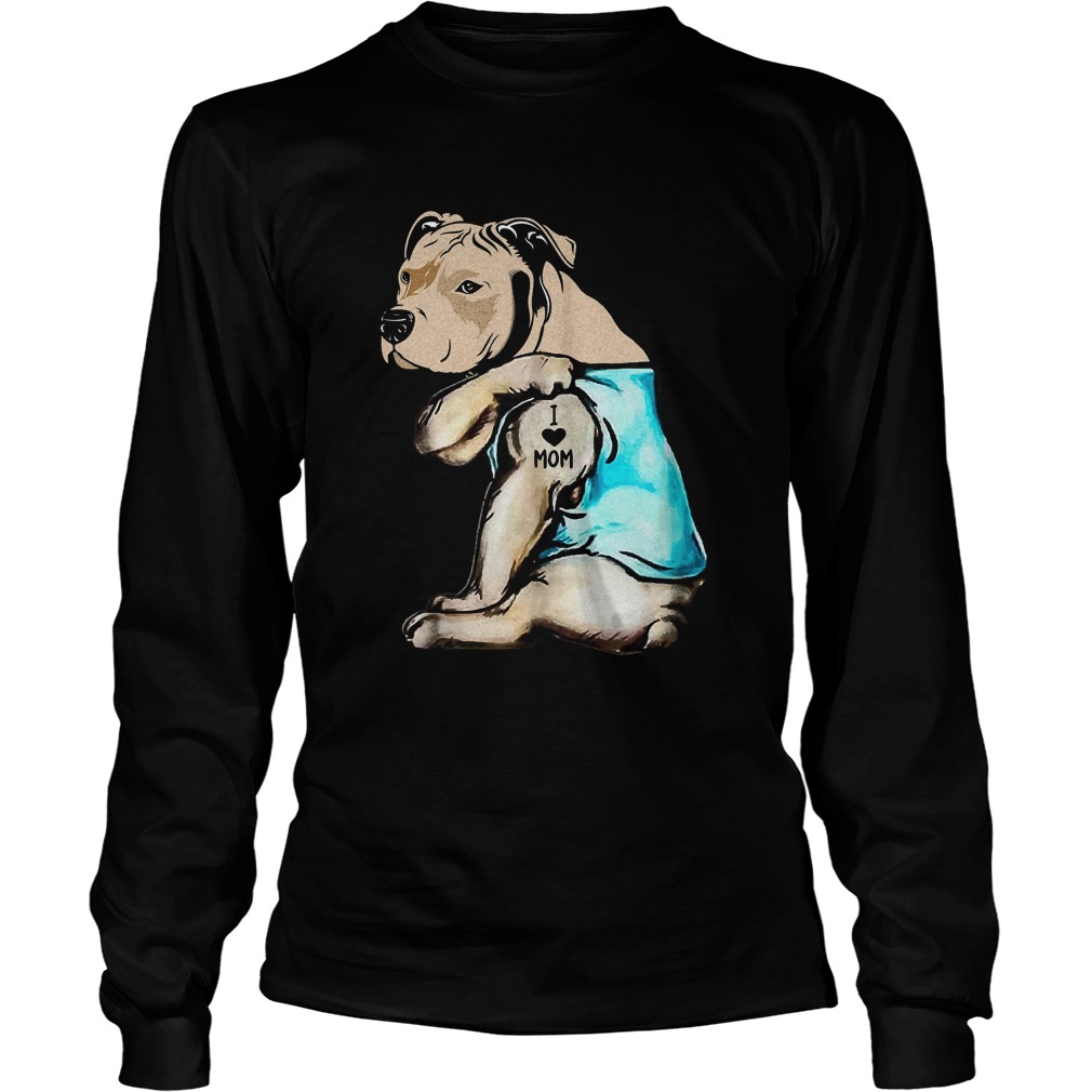 French Bulldog I Love Mom Tattoo LongSleeve