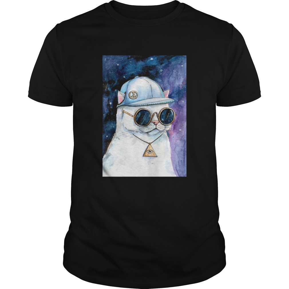 Gato Blanco Hand Drawn Aquarelle shirt