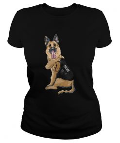 German Shepherd I Love Police  Classic Ladies