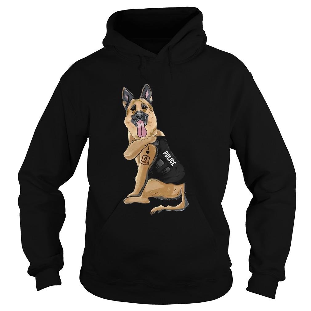 German Shepherd I Love Police Hoodie