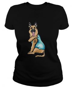 German Shepherd Tattoos I Love MOM Sitting Gift Mothers Day  Classic Ladies