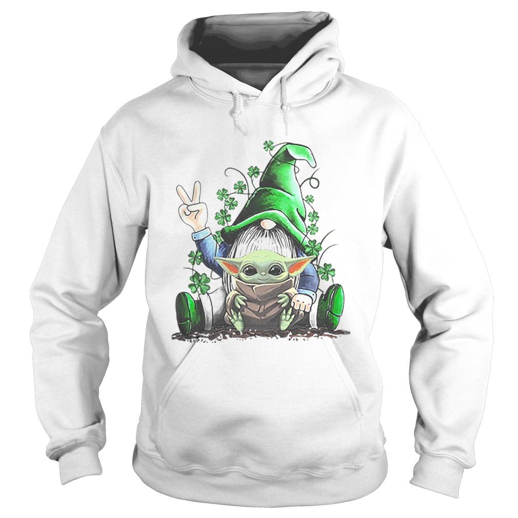 Gnome hug Baby Yoda Irish St Patricks day Hoodie