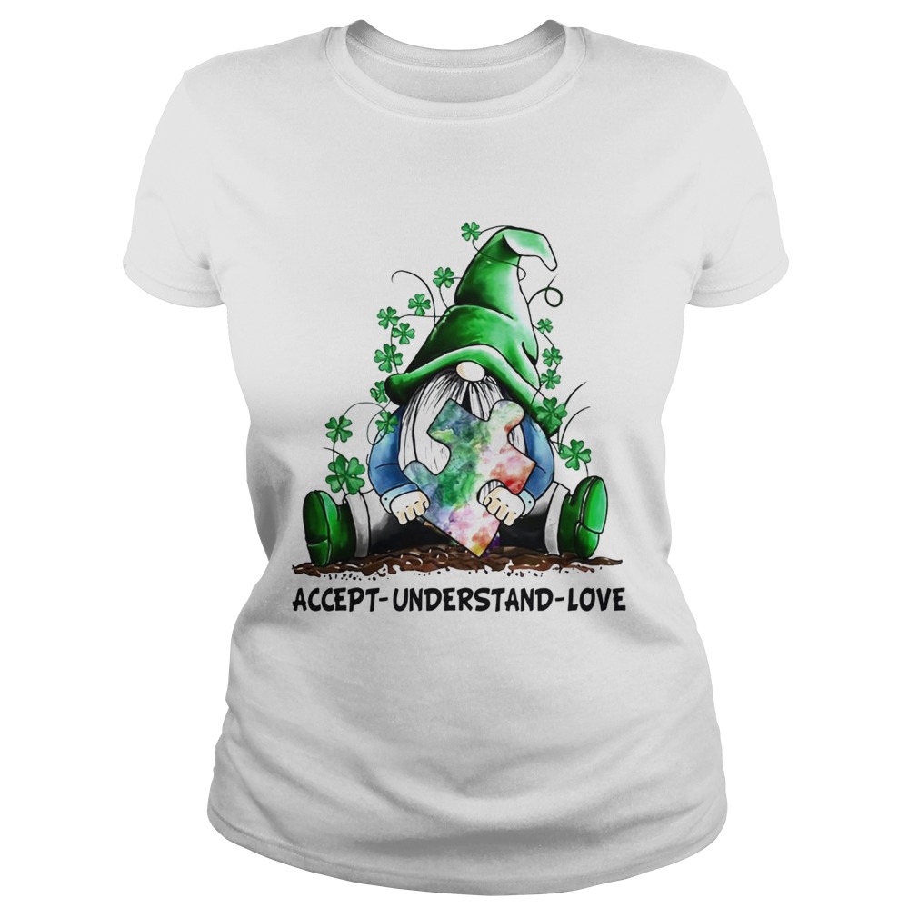 Gnome hug autism accept understand love Classic Ladies