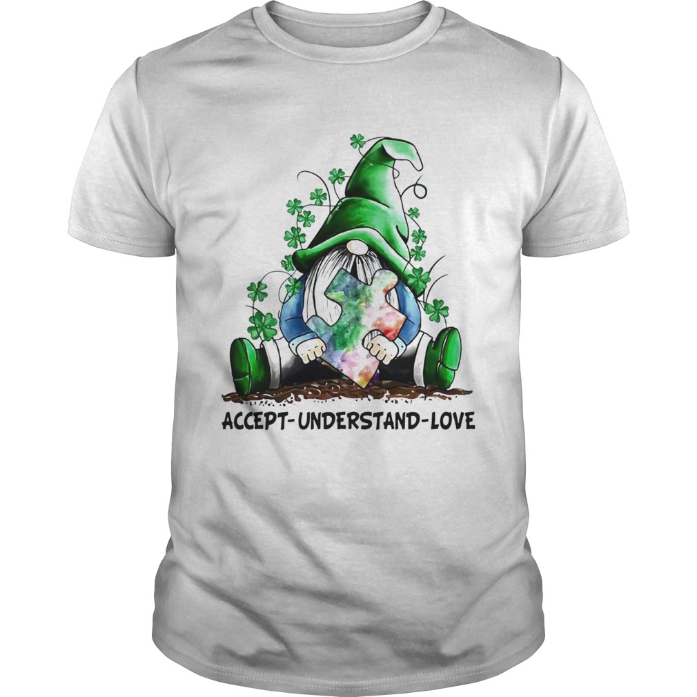 Gnome hug autism accept understand love shirt