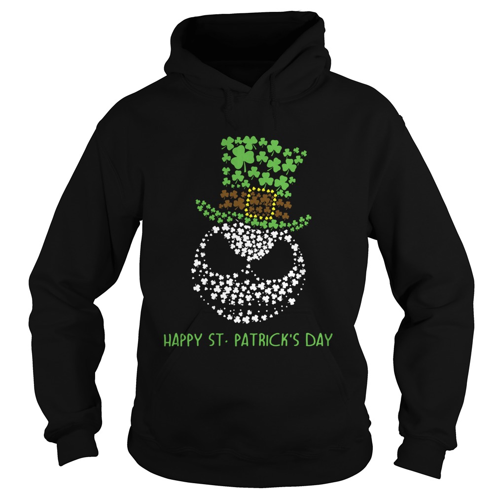 Happy St Patricks day Jack Skellington face Hoodie