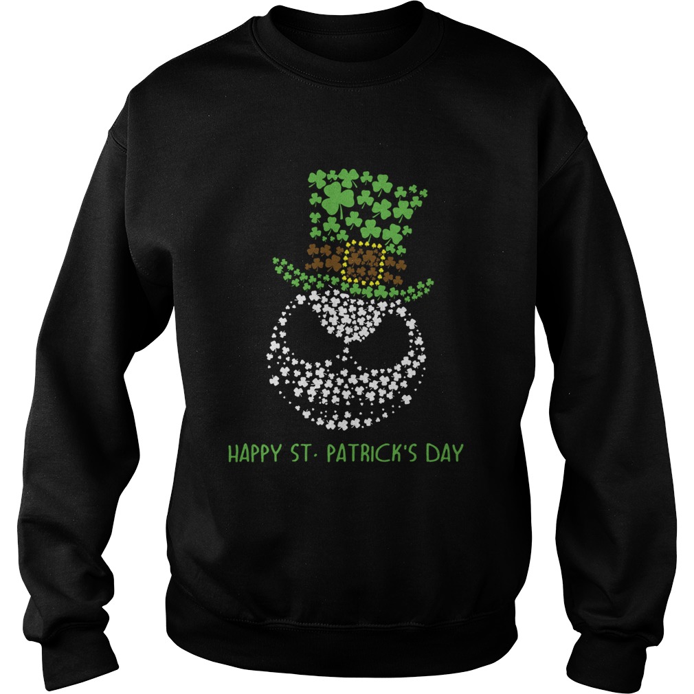 Happy St Patricks day Jack Skellington face Sweatshirt