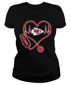 Heartbeat Nurse Love Kansas City Chiefs  Classic Ladies