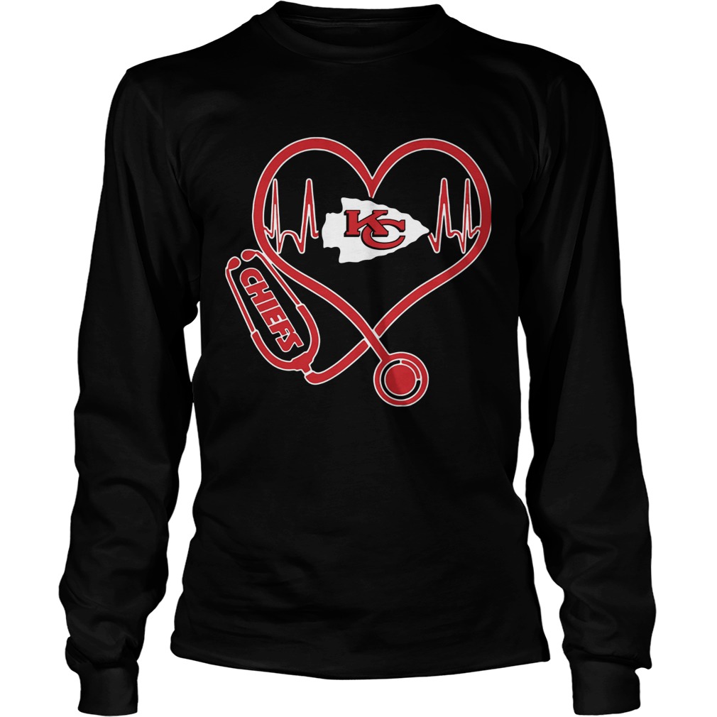 Heartbeat Nurse Love Kansas City Chiefs LongSleeve