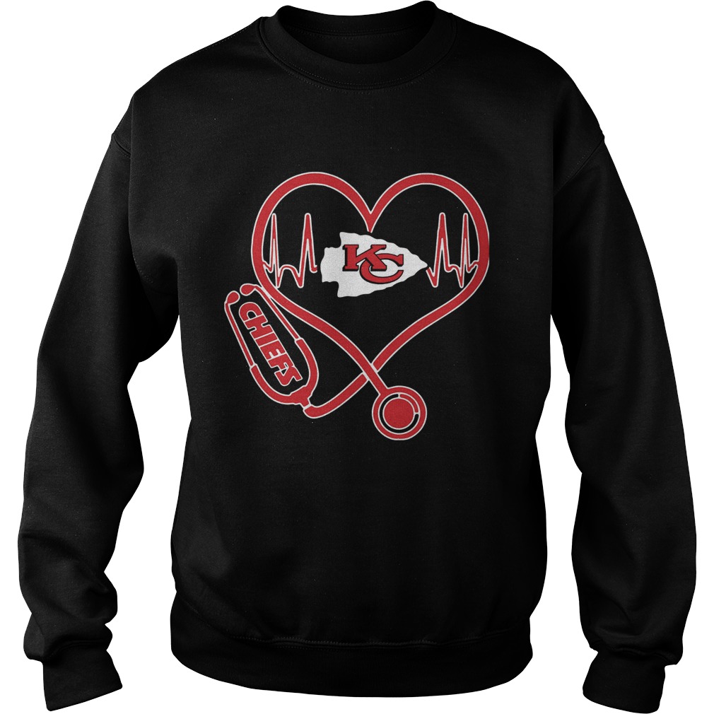 Heartbeat Nurse Love Kansas City Chiefs Sweatshirt