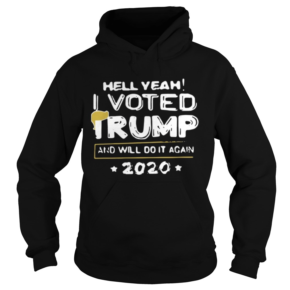 Hell Yeah I Voted Trump And Will Do It Again 2020 Hoodie