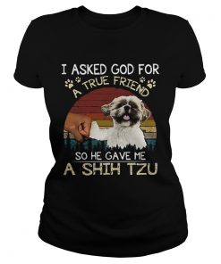 I ask God for a true friend so he gave me a Shih Tzu vintage  Classic Ladies