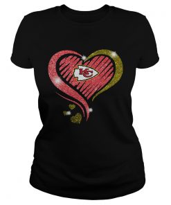 Kansas City Chiefs Diamond Heart  Classic Ladies