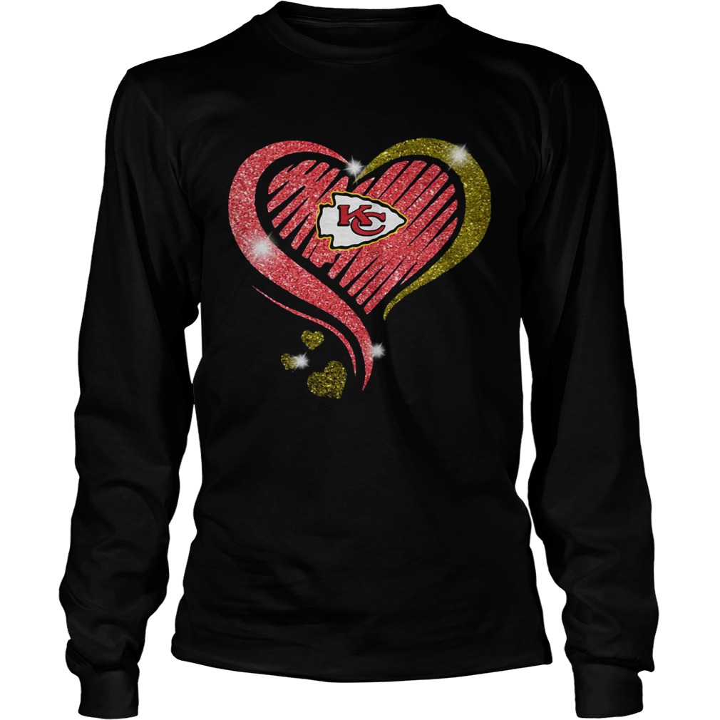 Kansas City Chiefs Diamond Heart LongSleeve