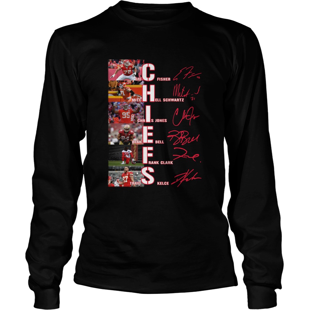 Kansas City Chiefs Eric Fisher Mitchell Schwartz Chris Jones Blake Bell LongSleeve