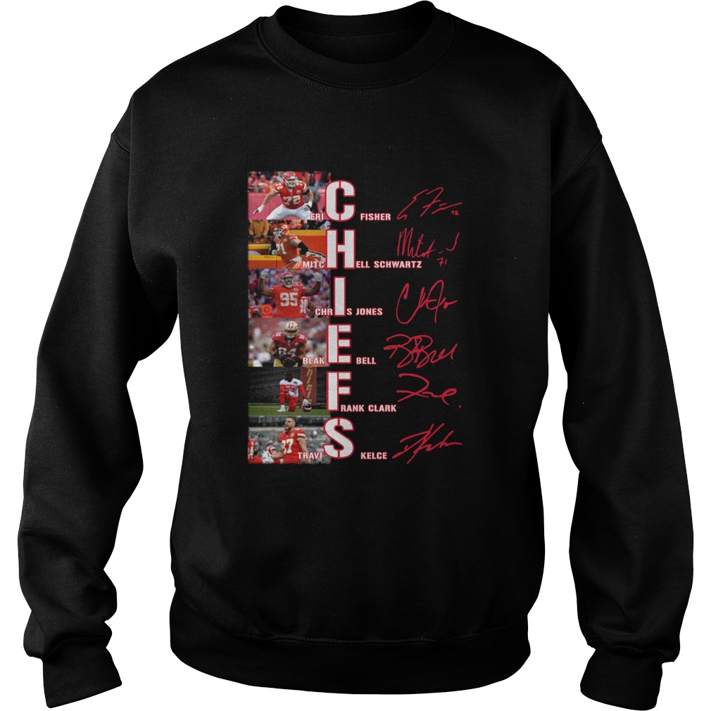 Kansas City Chiefs Eric Fisher Mitchell Schwartz Chris Jones Blake Bell Sweatshirt