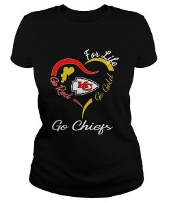 Kansas City Chiefs Heart For Life Go Red Go Gold Go Chiefs  Classic Ladies