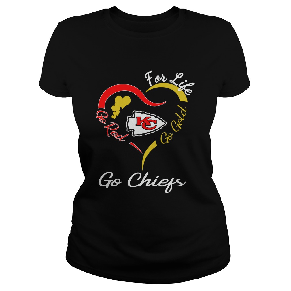 Kansas City Chiefs Heart For Life Go Red Go Gold Go Chiefs Classic Ladies