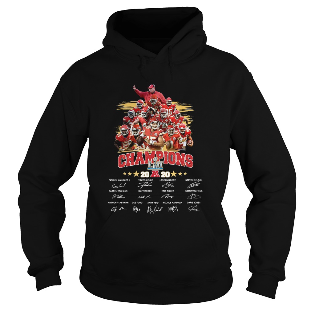 Kansas City Chiefs Patrick Mahomes Travis Kelce Lesean Mccoy Steven Nelson Signatures Hoodie