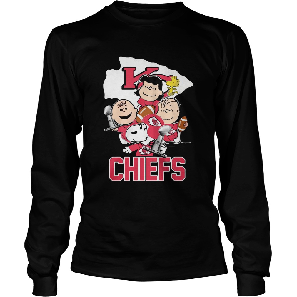 Kansas City Chiefs Peanuts Characters LongSleeve