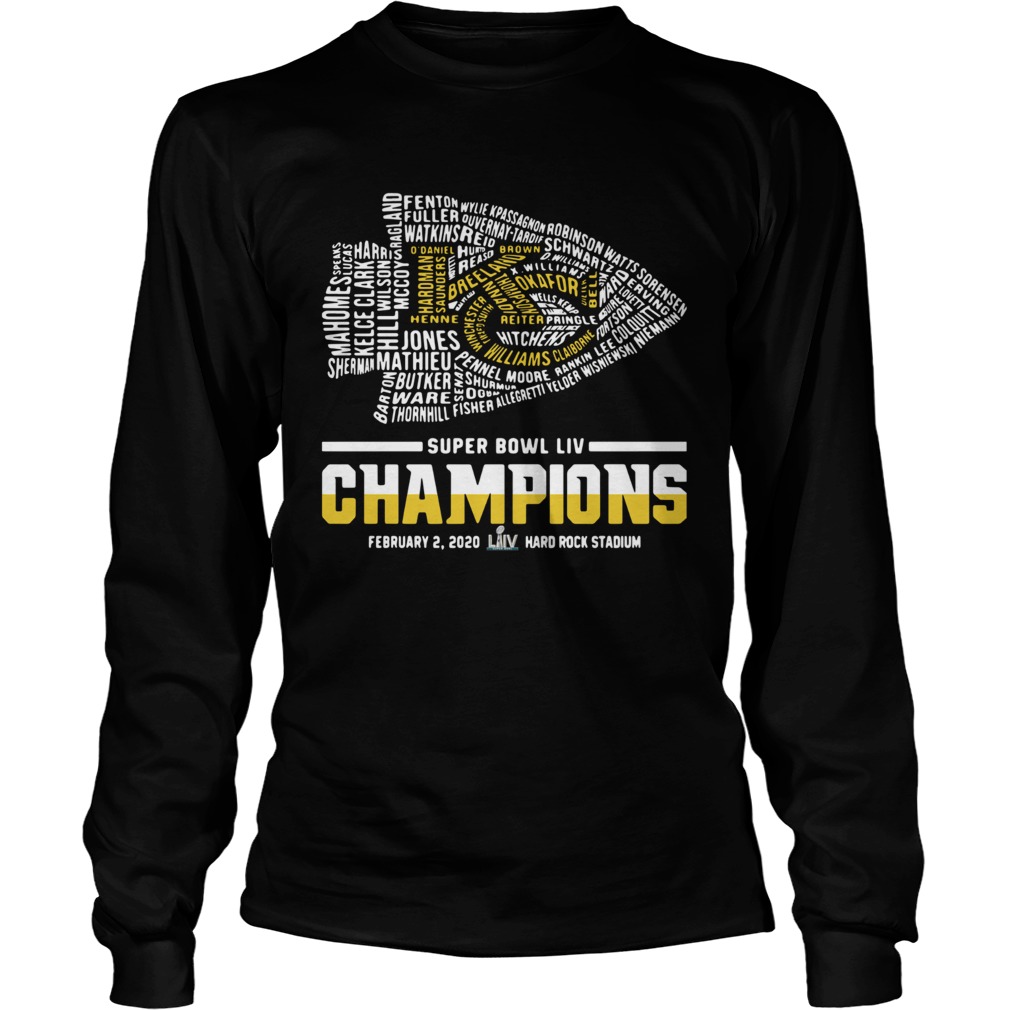 Kansas City Chiefs Super Bowl Liv Champions LongSleeve