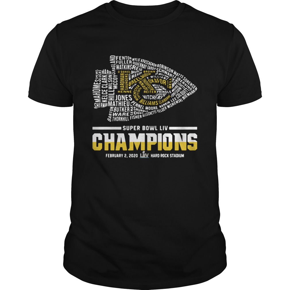 Kansas City Chiefs Super Bowl Liv Champions shirt