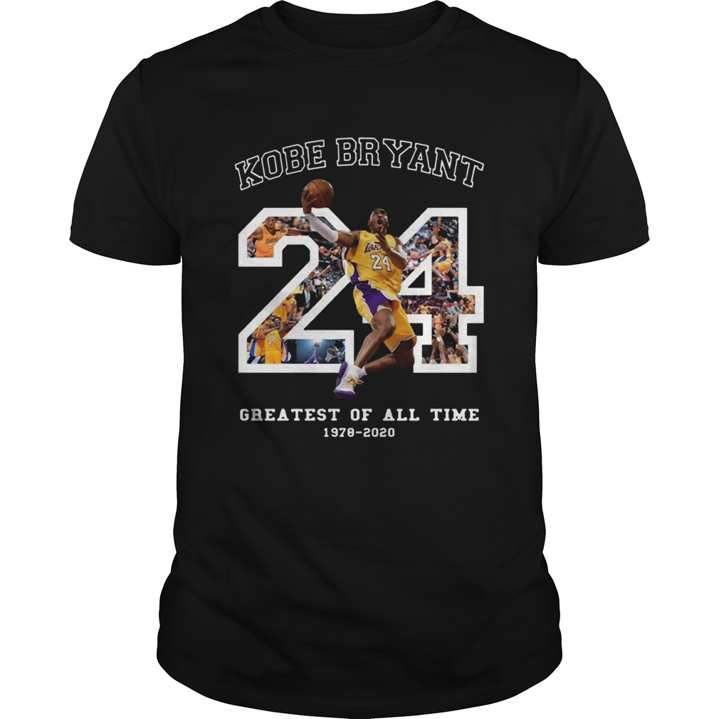 Kobe Bryant Greatest Of All Time Basketball Moments Tribute Los Angeles Number 24 shirt