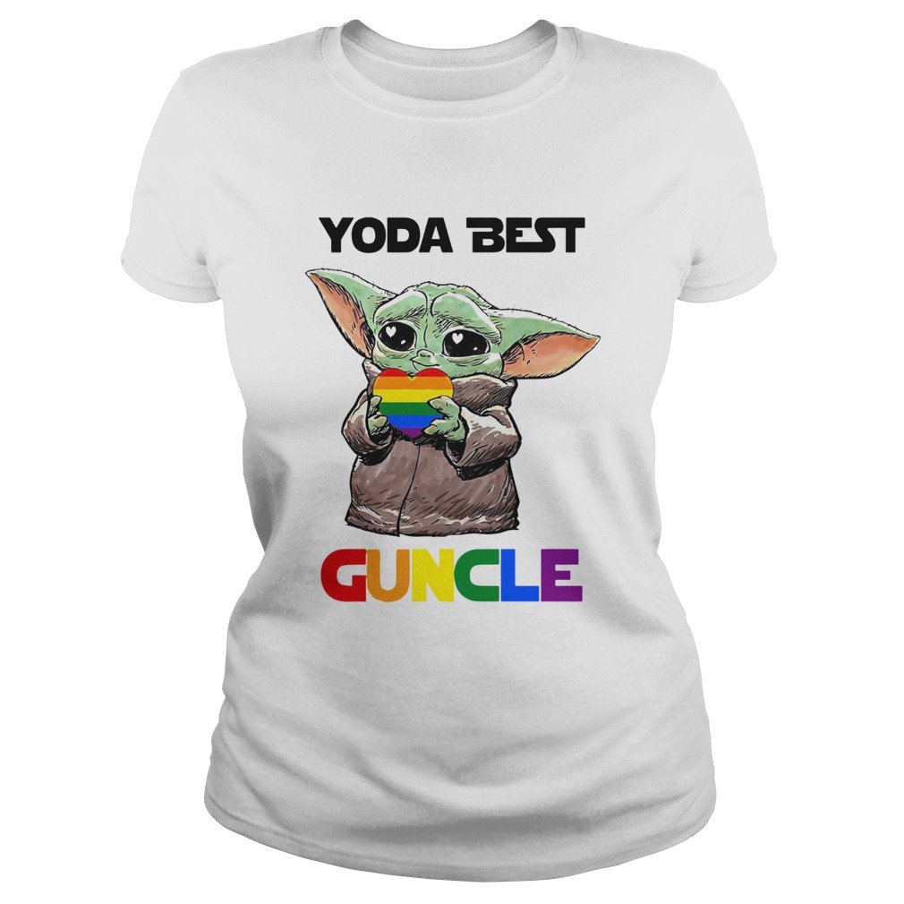 LGBT Baby Yoda Best Guncle Classic Ladies