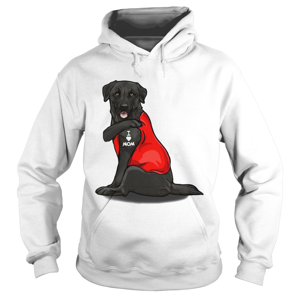 Labrador Retriever Basse Tattoos I Love Mom Hoodie