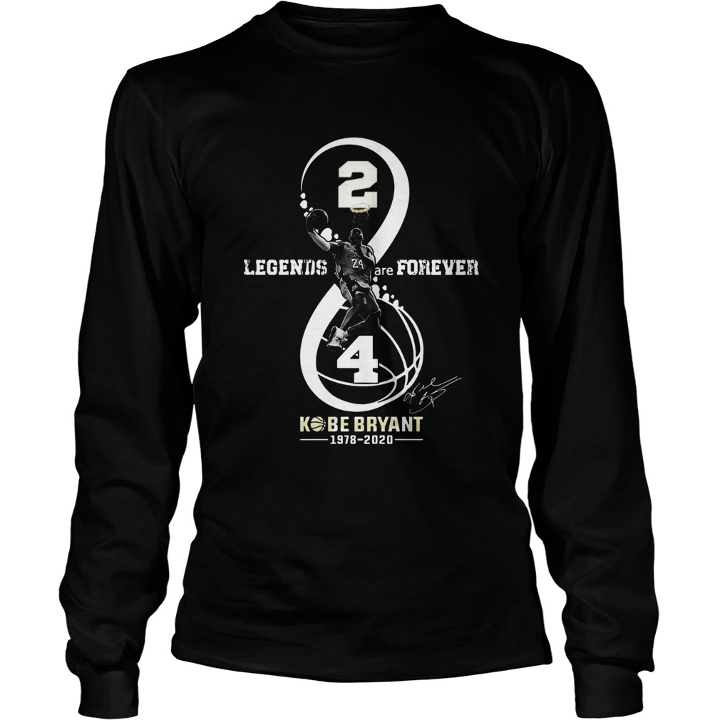 Legends Are Forever 24 Kobe Bryant 1978 2020 Signature LongSleeve