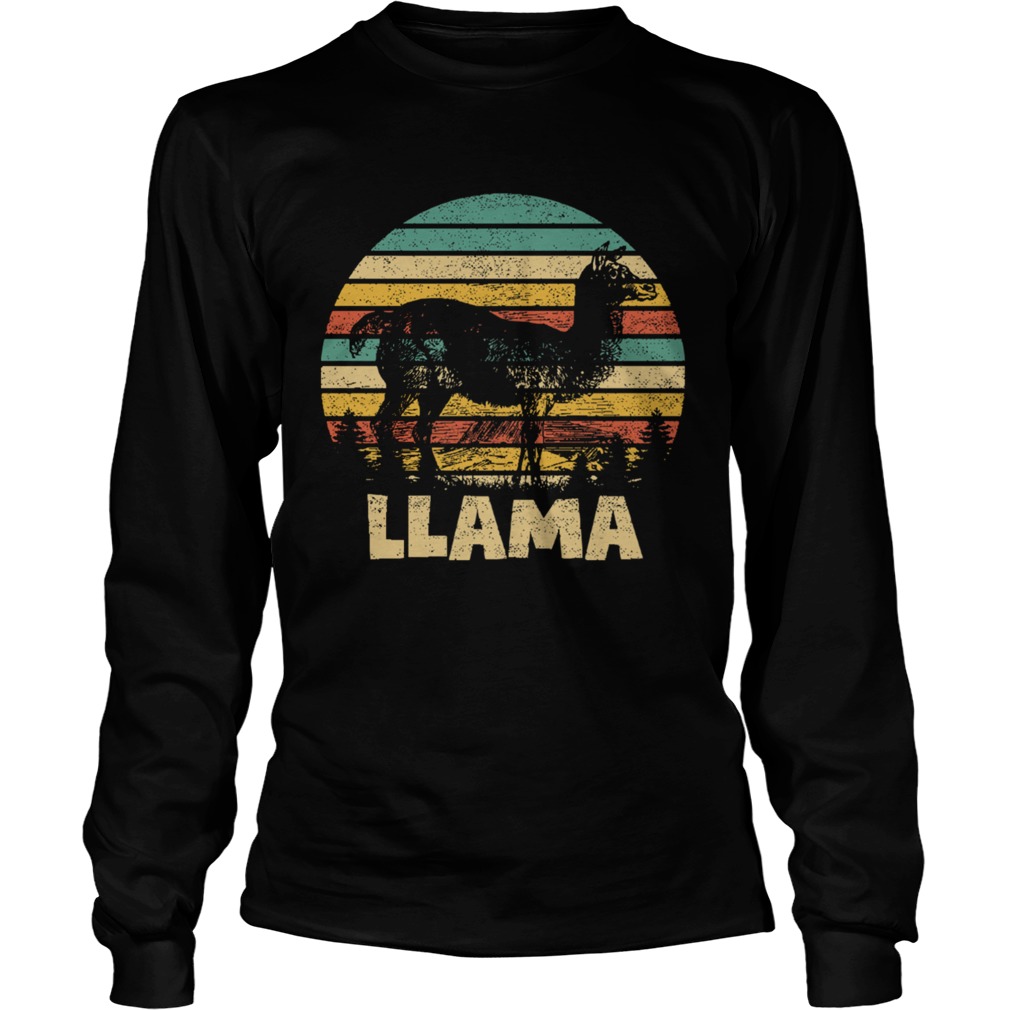 Llama Retro Sunset LongSleeve