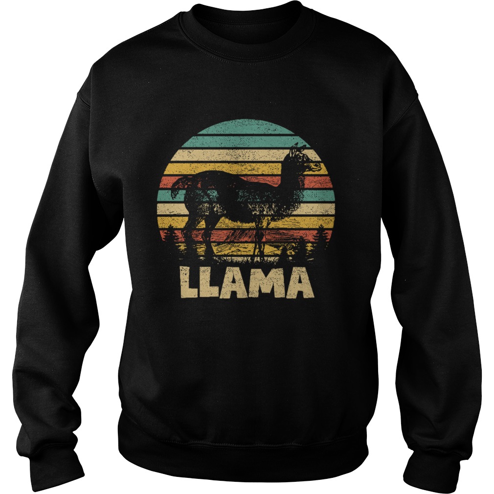 Llama Retro Sunset Sweatshirt