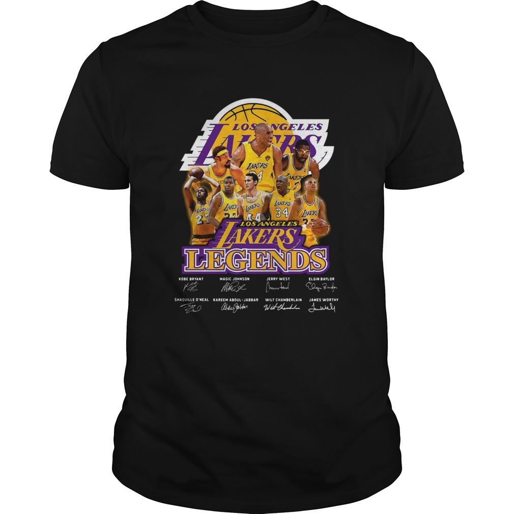 Los Angeles Lakers Kobe Bryant Magic Johnson Jerry West Elgin Baylor shirt