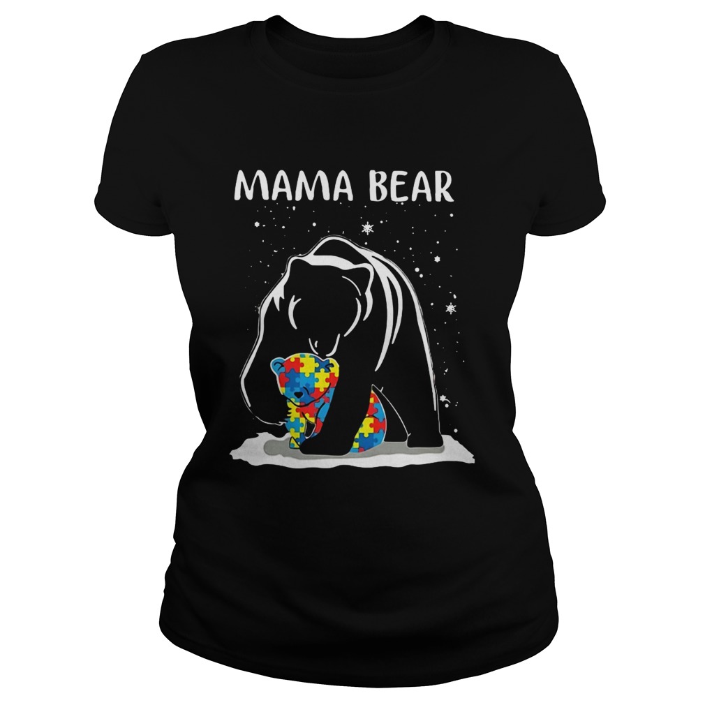 Mama Bear Autism Awareness Classic Ladies