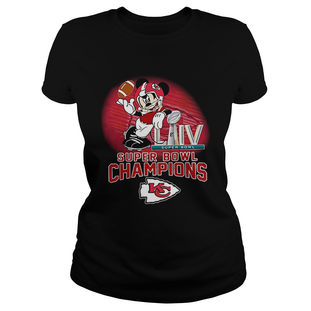 Mickey Mouse mashup Kansas City Chiefs Super Bowl LIV Champions Classic Ladies