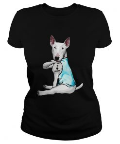 Miniature Bull Terrier Tattoos I Love Mom  Classic Ladies