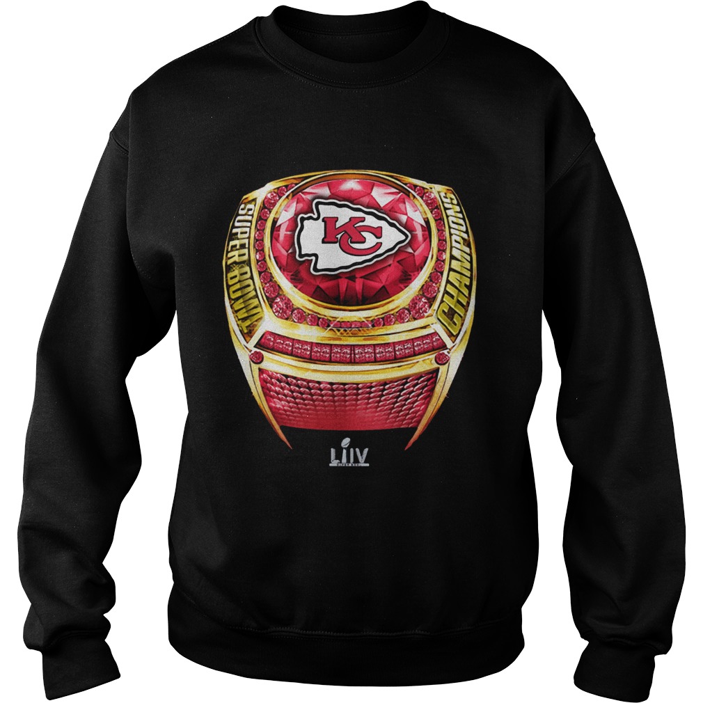 NFL Pro Line by Fanatics Branded Red Kansas City Chiefs Super Bowl LIV Champions BigTall Ring 20 Sweatshirt